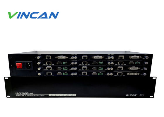 पेशेवर रैक-माउंट HDBaseT विस्तारक 4K @ 60Hz हानि रहित संचरण, 100 मीटर तक