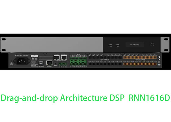 डैंटे डीएसपी मैट्रिक्स प्रोसेसर ऑडियो डीएसपी प्रोसेसर 16x16 डीएसपी मिक्सर∙ ड्रैग-एंड-ड्रॉप आर्किटेक्चर