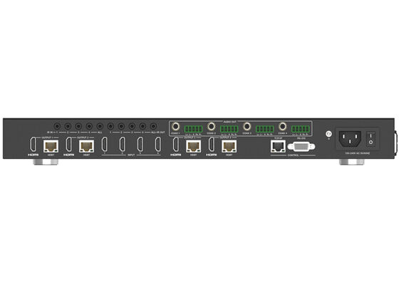 4K604 के साथ VINCAN 4x4 HDBaseT HDMI मैट्रिक्स स्विचरः4:4पेशेवर एवी वितरण के लिए पीओसी और 4 रिसीवर