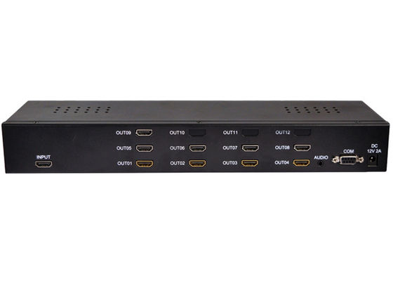 एचडीएमआई 1 इनपुट 9 आउटपुट के साथ 4k * 2k 60Hz 3x3 एचडीएमआई वीडियो वॉल प्रोसेसर