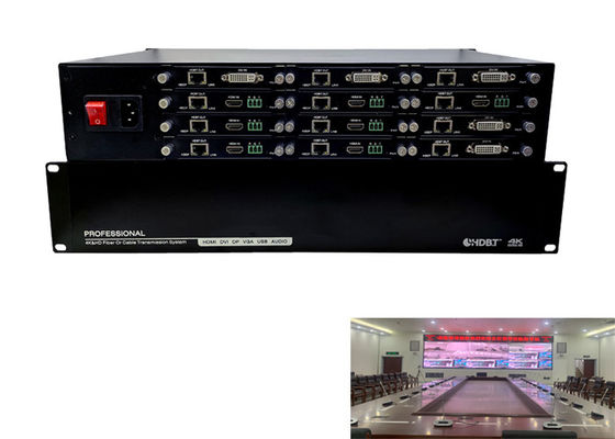 CAT5e / 6/7 12 पोर्ट्स HDMI HDBaseT एक्सटेंडर स्प्लिटर PoC डुअल IR RS232 3D