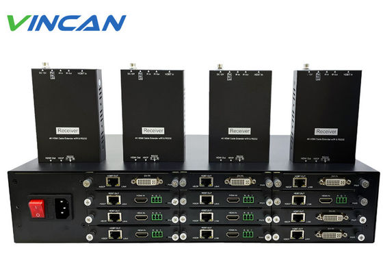 UHD 1080p 1x12 HDMI HDBaseT एक्सटेंडर / स्प्लिटर + रिसीवर 195ft