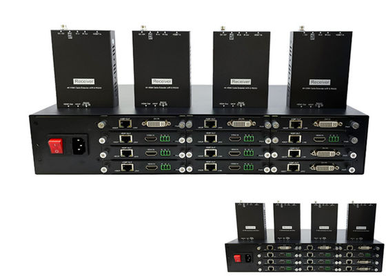 HDMI 4K HDBaseT वीडियो एक्सटेंडर ट्रांसमीटर महिला कनेक्टर 12 पोर्ट के साथ