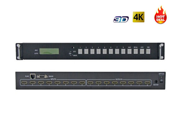 8x8 4Kx2k 30Hz 3D IR 1080P एचडीएमआई 1.4 मैट्रिक्स स्विचर 8 इन 8 आउट