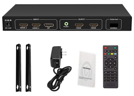 4K 60Hz HDMI 2.0 इनपुट से 4x1080p आउटपुट वीडियो वॉल स्प्लिटर RS232