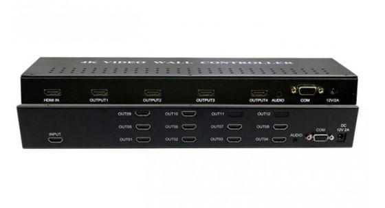 वीजीए एचडीएमआई सिग्नल स्रोतों के साथ 4k*2k 60Hz 3x3 एचडीएमआई वीडियो वॉल प्रोसेसर