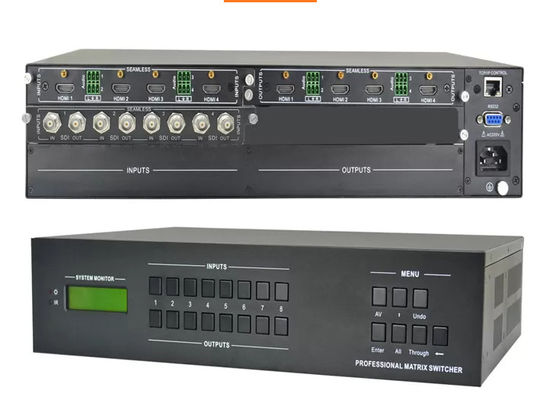 4/4 इनपुट और आउटपुट के लिए वीडियो मैट्रिक्स स्विचर 4Kx2k 60Hz तक