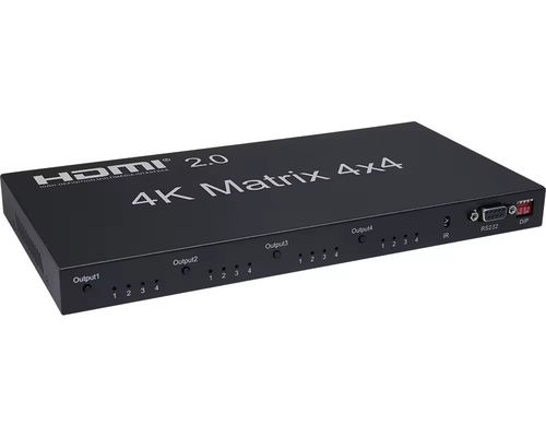 ईडीआईडी समर्थन 70 मीटर आईआर HDBaseT 4X4 आईआर रिमोट कंट्रोल के साथ एचडीएमआई मैट्रिक्स स्विचर