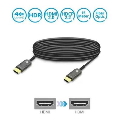 "उच्च-गति एचडीएमआई 2.0 फाइबर ऑप्टिक केबल - 4K@60Hz, 18GbpsUltra HD समर्थन