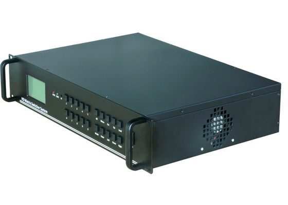 रैक माउंटेबल वीडियो मैट्रिक्स स्विचर पावर सप्लाई के साथ AC 100-240V IR रिमोट कंट्रोल
