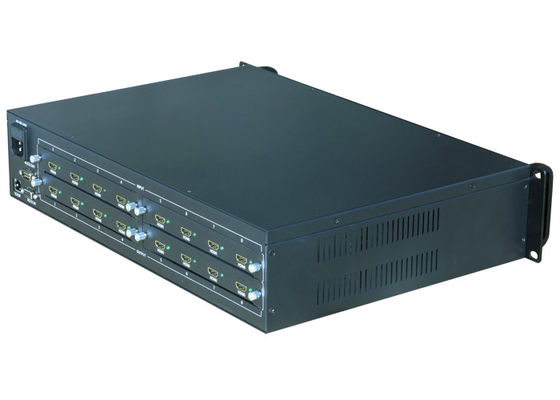 रैक माउंटेबल वीडियो मैट्रिक्स स्विचर पावर सप्लाई के साथ AC 100-240V IR रिमोट कंट्रोल
