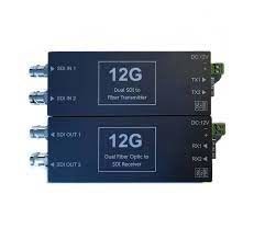 12G SDI 4K फाइबर एक्सटेंडर - प्रसारण के लिए असम्पीडित वीडियो ट्रांसमिशन
