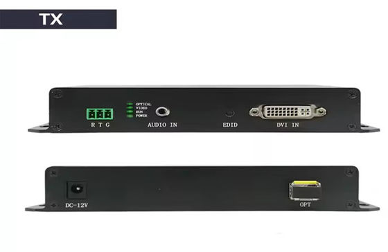 20 किमी डीवीआई फाइबर एक्सटेंडर 1080p@60Hz HDMI 1.3 और 3.5 मिमी ऑडियो समर्थन
