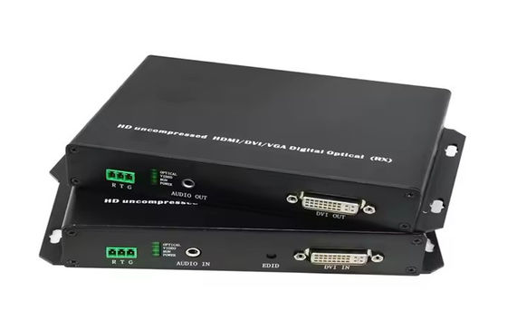 DVI फाइबर ऑप्टिक एक्सटेंडर 20 किमी 1080p@60Hz ट्रांसमिशन DVI-D डुअल लिंक