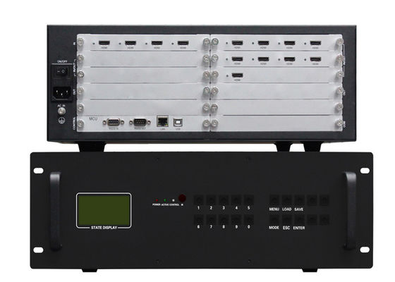 4 इन 9 आउट 3x3 2x2 HDMI वीडियो वॉल कंट्रोलर 3.5U आवरण के साथ