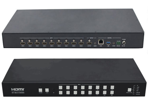 9Ch 4K इनपुट 1Ch आउटपुट HDMI मल्टीवीयर 9x1 निर्बाध स्विचर