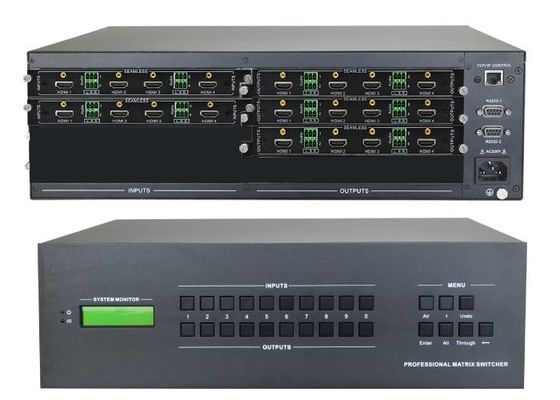 8-Ch 4k HDMI इनपुट 16-Ch 4k एचडीएमआई आउटपुट वीडियो मैट्रिक्स स्विचर वॉल माउंटेड के साथ