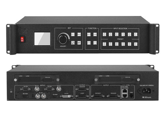 RS232 RJ45 हाई डेफिनिशन वीडियो प्रोसेसर थ्री इमेज स्प्लिसिंग