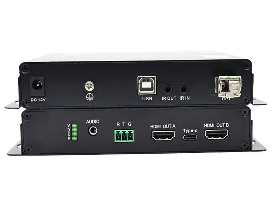 4K 60Hz एचडीएमआई फाइबर ऑप्टिक एक्सटेंडर 20 किमी तक हानि रहित संचरण लंबी दूरी के संकेत संचरण