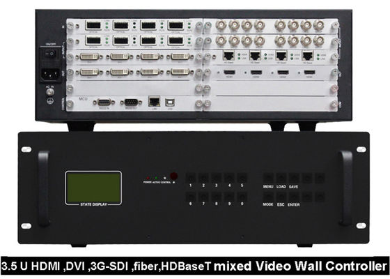 कस्टम मेड HDMI DVI वीडियो वॉल कंट्रोलर 3G SDI फाइबर HDBaseT मिश्रित
