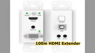 HDBaseT एक्सटेंडर 100m HDMI ऑडियो वीडियो